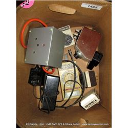 BOX: ELECTRONICS, METERS, PLUGS