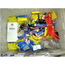 BIN: ELECTRONICS-CLIPS, METERS, PLUGS
