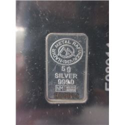 2 x .999 Fine Silver Turkish Mint bars