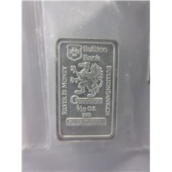 2 x .999 Fine Silver Gryphon bars - 1/10 oz. each