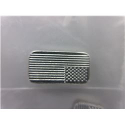 4 x .999 Fine Silver "American Flag" bars