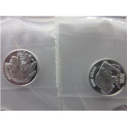 4 x .999 Fine Silver "Indian Head/Buffalo" Rounds