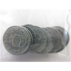 10 WWII Nazi German Eagle & Swastika zinc coins