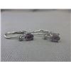 Image 1 : New Amethyst & Diamond lever back earrings