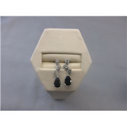 New Blue Sapphire & Diamond earrings