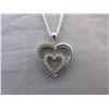 Image 1 : Diamond studded heart necklace