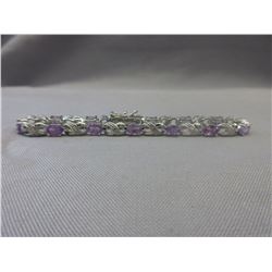 Amethyst & Diamond tennis bracelet