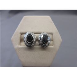 New Oval Sapphire & Diamond earrings