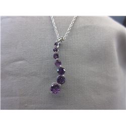 Amethyst & Diamond Journey necklace