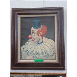 1973 Red Skelton framed print "Blue Hat Clown"