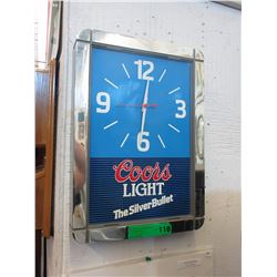 Coors Light wall clock - used