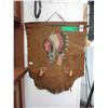 Image 1 : Hand painted Indian wall art on leather
