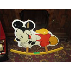 Vintage - Wood Mickey Mouse rocking horse