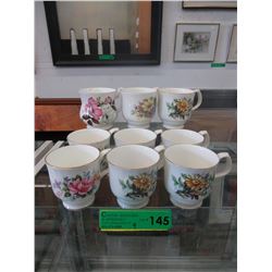 9 Royal Albert "Summertime Series" coffee mugs