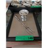 Image 1 : "Birks" Sterling handled meat fork & small vase