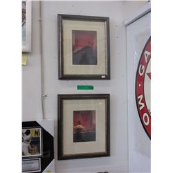 2 Framed prints of a cocktail bar