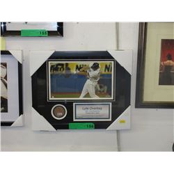 Autographed Lyle Overbay framed memorabilia