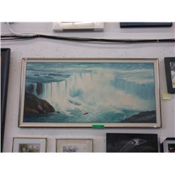 Signed painting of a Waterfall