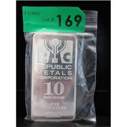 10 Troy Ounce .999 Silver Bullion Bar