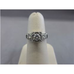 14KT White Gold Ladies Diamond Ring
