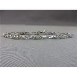 Multi-Gemstone Tennis Bracelet