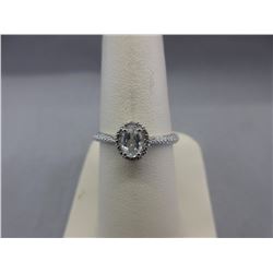 Blue Topaz & Diamond Ring