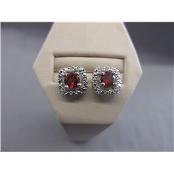 New Garnet & Diamond-set Earrings