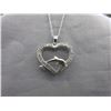 Image 1 : Diamond-set Dolphin & Heart Design Necklace set