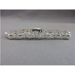 Sterling Silver Hugs and Kisses style Bracelet