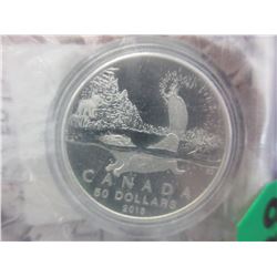 2015 Beaver Design Canada $50 Silver Coin