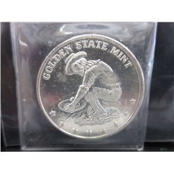 Eagle & Miner Motif Silver Round
