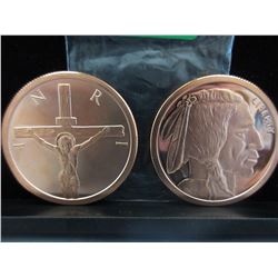 2 Fine Copper Art Rounds