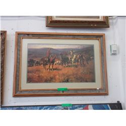 C. M. Russell print of "The Whiskey Smugglers"