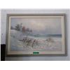 Image 1 : Signed acrylic seascape painting
