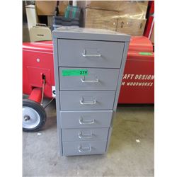 Small used metal cabinet on casters