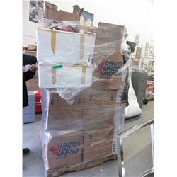 6' Tall skid of storage locker goods