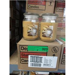 2 Cases of 538 gram candles in glass jars.