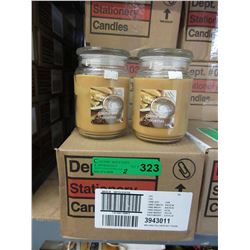 2 Cases of 538 gram candles in glass jars.