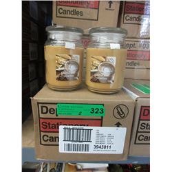 2 Cases of 538 gram candles in glass jars.