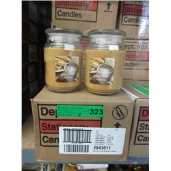 2 Cases of 538 gram candles in glass jars.