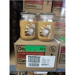 2 Cases of 538 gram candles in glass jars.