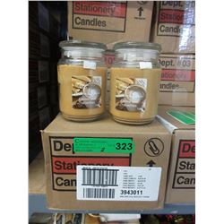 2 Cases of 538 gram candles in glass jars.