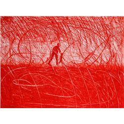 Alex Kremer, Red, Aquatint Etching