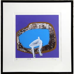 Manabu Mabe, Seated in Blue, Serigraph