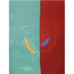 Margo Margolis, Red and Green Abstract, Lithograph