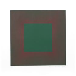 Richard Anuszkiewicz, Autumn Suite (Green with Red), Intaglio Aquatint Etching