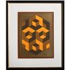 Image 1 : Victor Vasarely, Composition Gold, Serigraph
