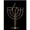 Image 1 : Yaacov Agam, Shalom Menorah, Gold-Plated Kinetic Sculpture