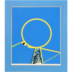 Budd Hopkins, Blue Abstract, Silkscreen