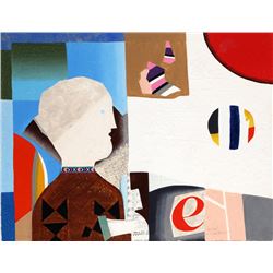 Max Papart, Figure in Profile, Aquatint Etching and Carborundum